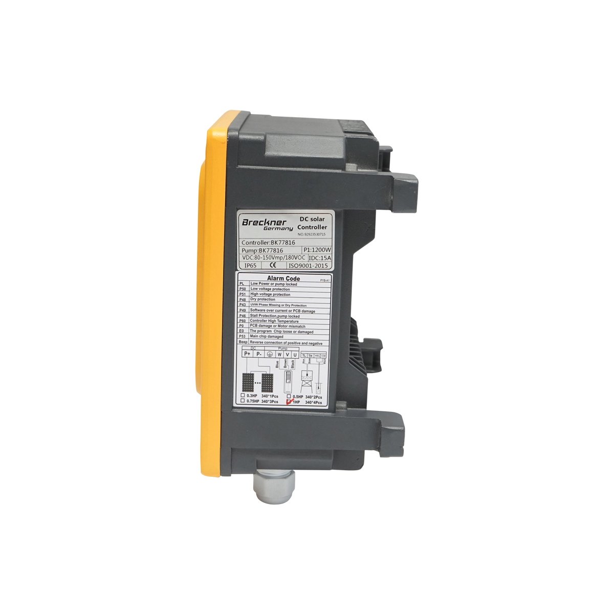 Pompa apa submersibila 1200W, 180V debit 4.44m3/h, D75mm cu controller pentru panou solar fotovoltaic Breckner Germany Pompa apa submersibila 1200W, 180V debit 4.44m3/h, D75mm cu controller pentru panou solar fotovoltaic Breckner Germany